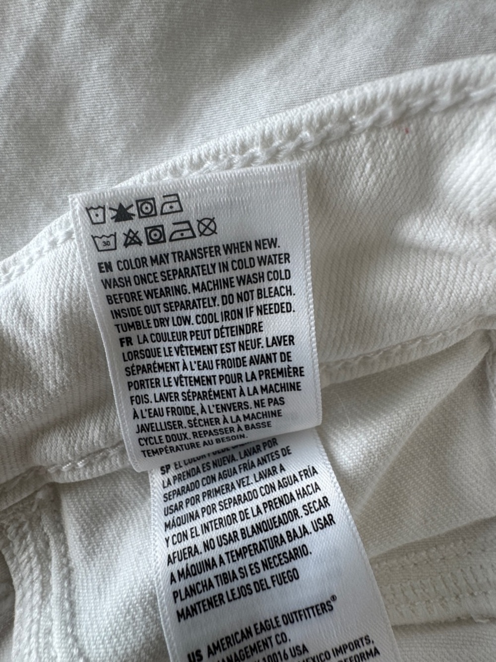 American Eagle Next Level Stretch Hi-Rise Jegging White Skinny Jeans Size 4 - Picture 10 of 10